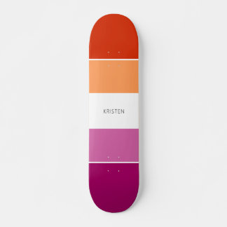 Skateboard Bandera Lesbiana personalizado Colores De Bandas C