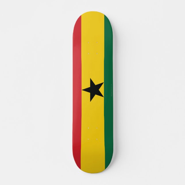 Skateboard Bandera llana de Ghana (Anverso )