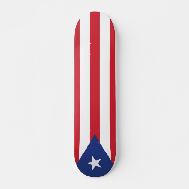Skateboard Bandera llana de Puerto Rico (Anverso )