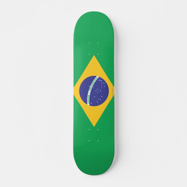 Skateboard Bandera llana del Brasil (Anverso )