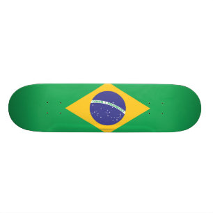 Skateboard Bandera llana del Brasil