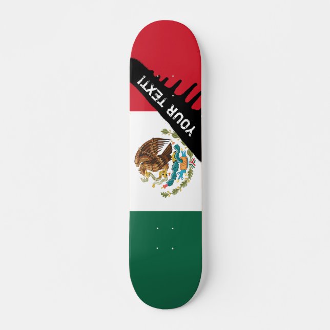 Skateboard Bandera mexicana clásica (Anverso )