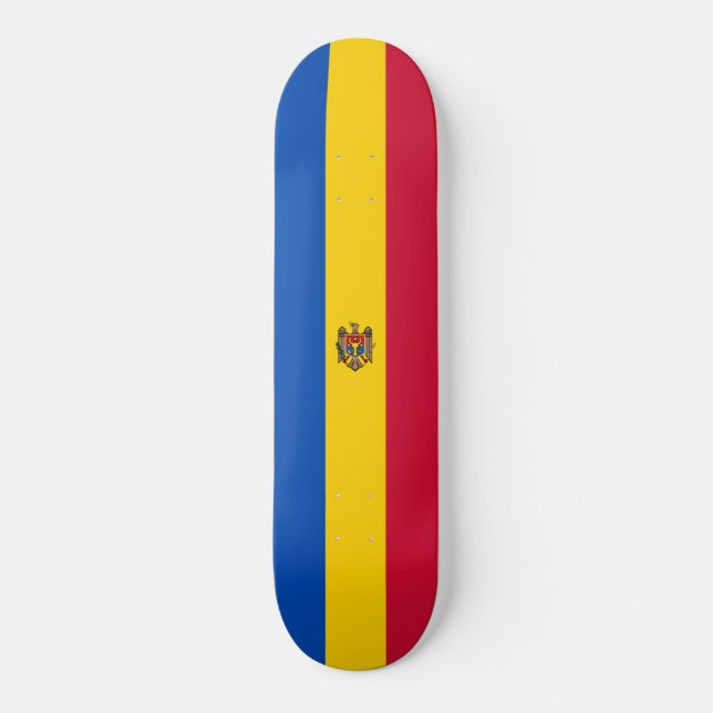 Skateboard Bandera moldava (Anverso)