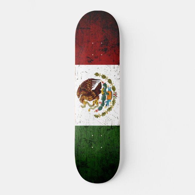 Skateboard Bandera negra de México (Anverso)
