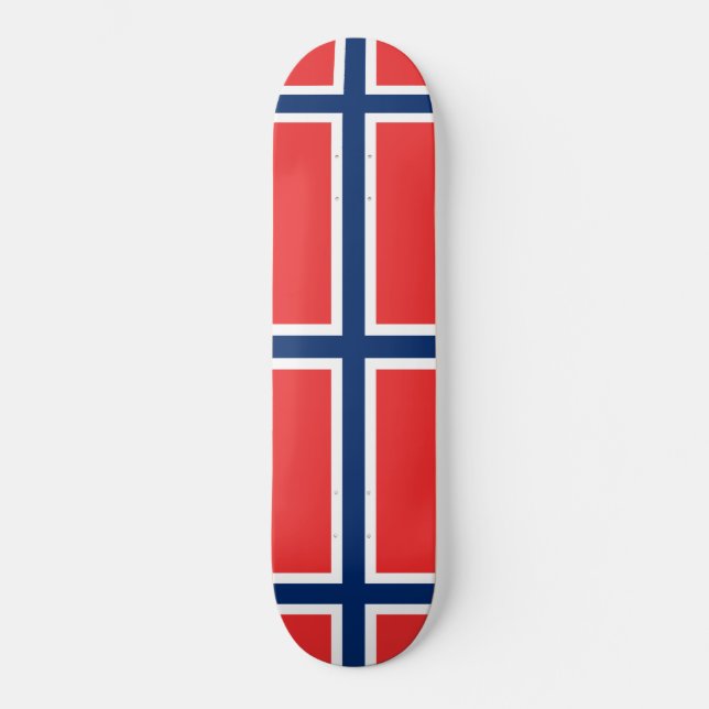 Skateboard Bandera noruega (Noruega) (Anverso)