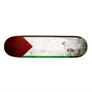 Skateboard Bandera palestina gruesa negra