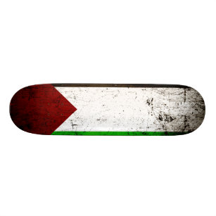 Skateboard Bandera palestina gruesa negra