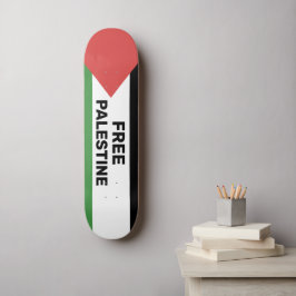 SKATEBOARD BANDERA PALESTINA LIBRE BLANCO VERDE NEGRO ROJO