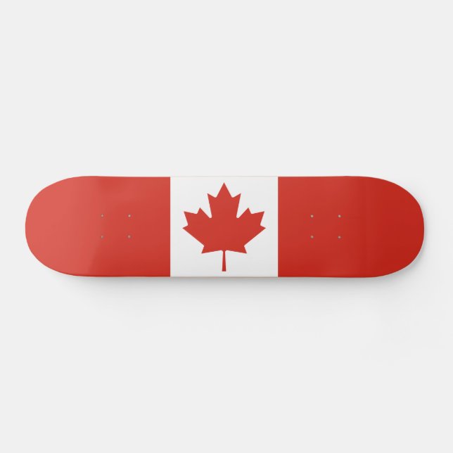 Skateboard Bandera Patriótica Canadiense (Horz)