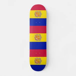 Skateboard Bandera Patriótica de Andorra