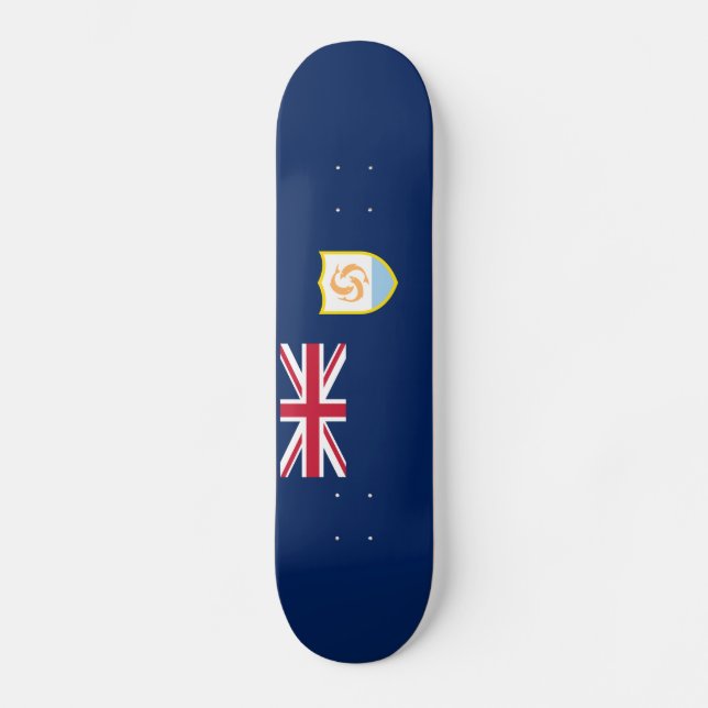 Skateboard Bandera patriótica de Anguilla (Anverso)