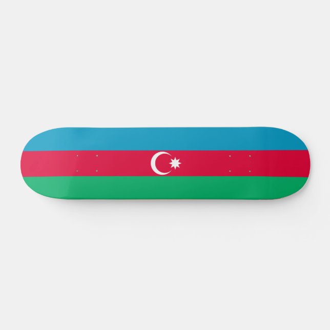 Skateboard Bandera patriótica de Azerbaiyán (Horz)