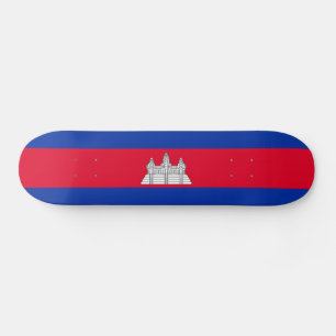 Skateboard Bandera Patriótica De Camboya