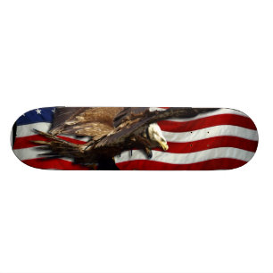 Skateboard Bandera Patriótica de los Estados Unidos Águilas c