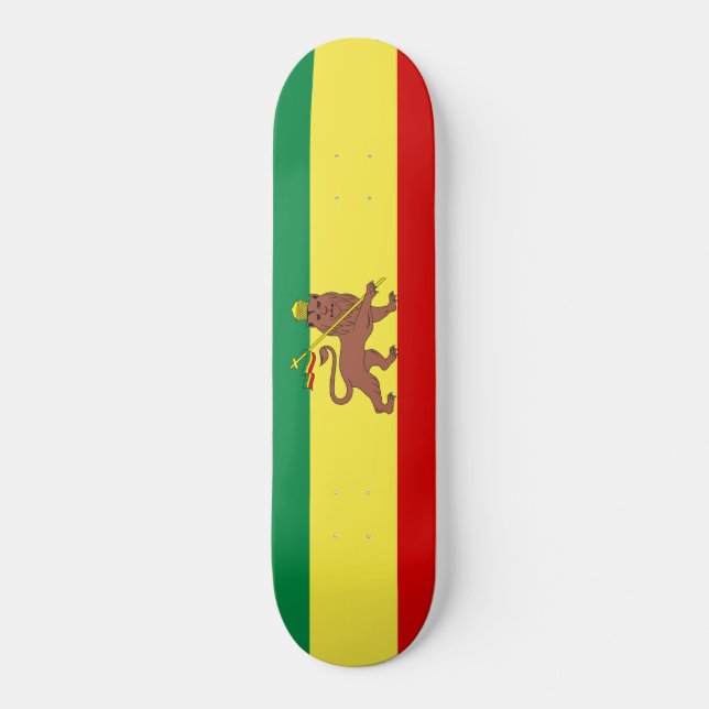 Skateboard Bandera rastafari (Rastafarianismo) (Rasta) (Anverso)