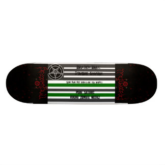 Skateboard bandera satánica, brazenbull, brazenbull, sangre,