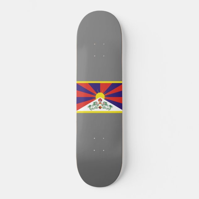 Skateboard Bandera tibetana (Anverso)