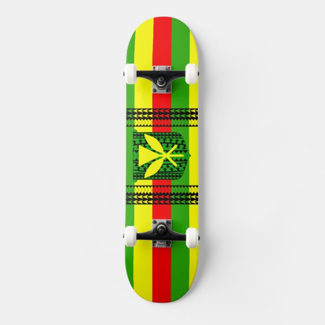 Skateboard Bandera tribal de Kanaka Maoli (Anverso)