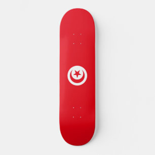 Skateboard Bandera tunecina (Túnez) (Media Luna Islámica)