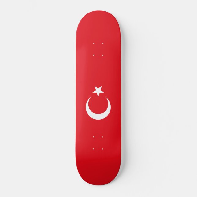 Skateboard Bandera turca (Turquía) (Anverso)
