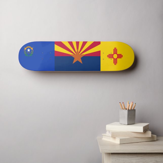 Skateboard Banderas del Suroeste Americano (Arte de pared (horz))