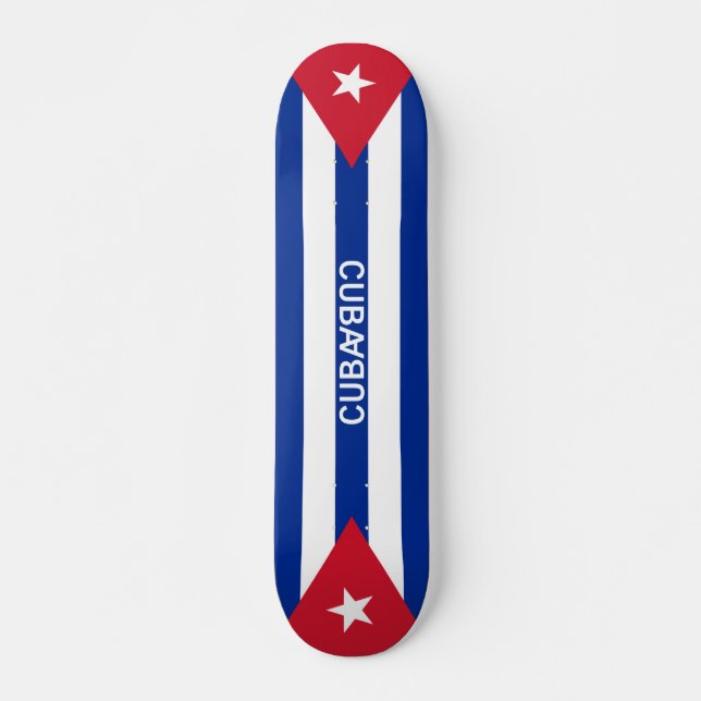 Skateboard Banderas y texto de Cuba (Anverso )