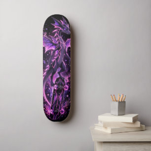 Skateboard Baraja Dragón Púrpura Galaxia - Bestia Cósmica Neo