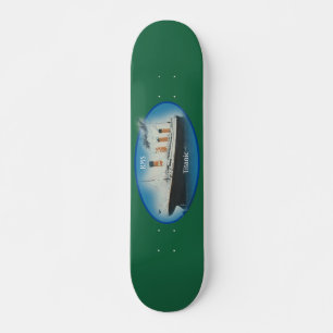 Skateboard Barco de la Línea Blanca Estrella Marítima Verde