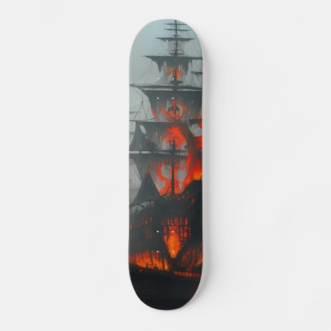 Skateboard Barco pirata fantasma perdido (Anverso)