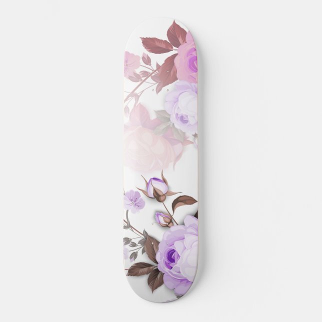 Skateboard Barcos de Rosas 5 (Anverso)