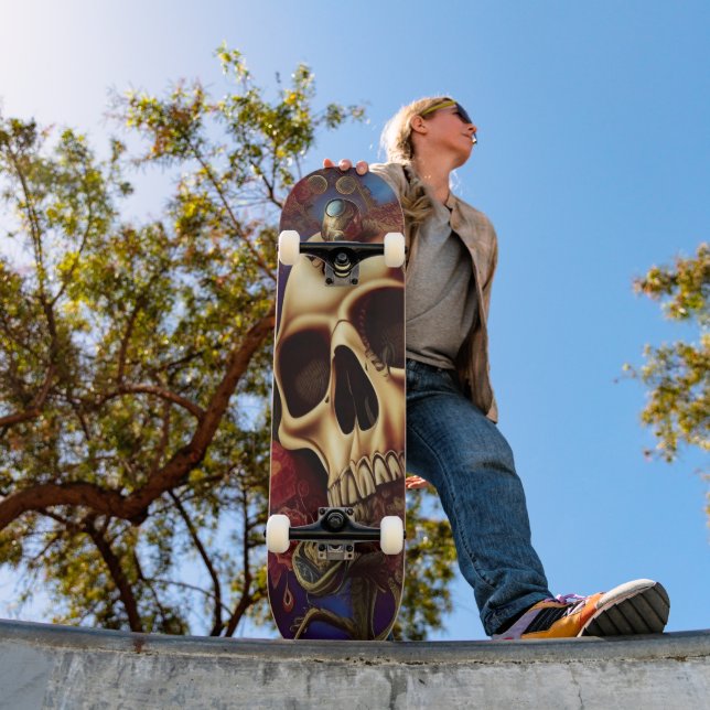 Skateboard Bare Bones Skull (Exterior 1)