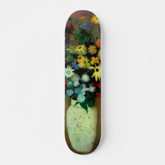 Skateboard Base de Odilon Redon con flores (1914) (Anverso )