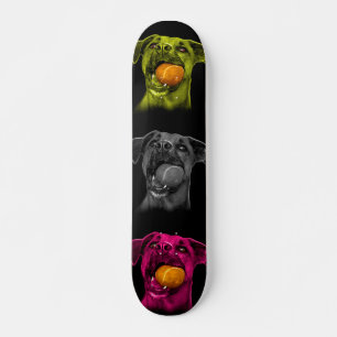 Skateboard bb del arte pop del perro del boxeador 8173