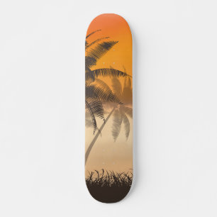 Skateboard Beach Sunset