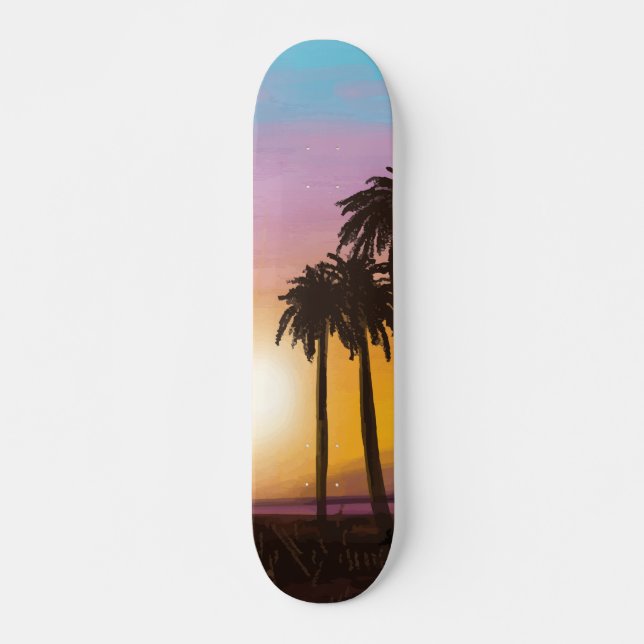 Skateboard Beach Sunset (Anverso )