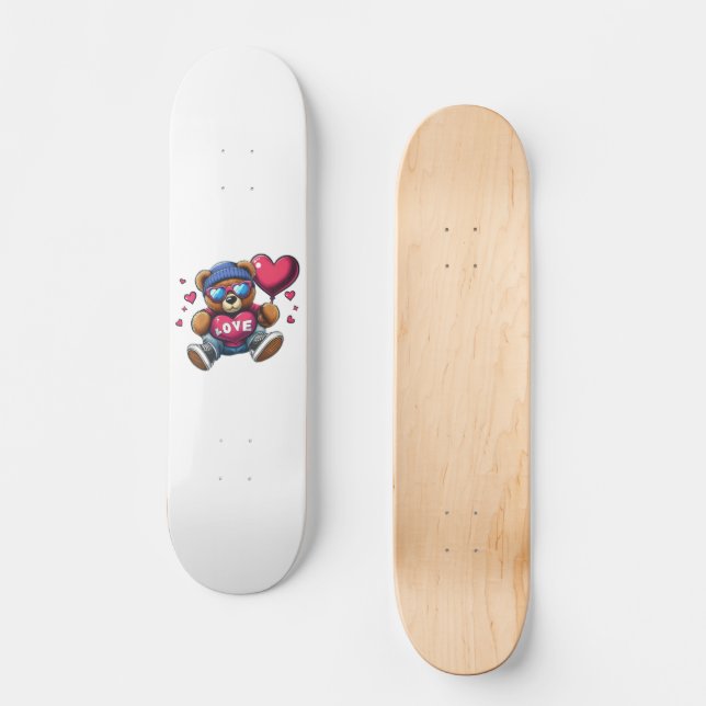 Skateboard Bear de amor (Anverso)