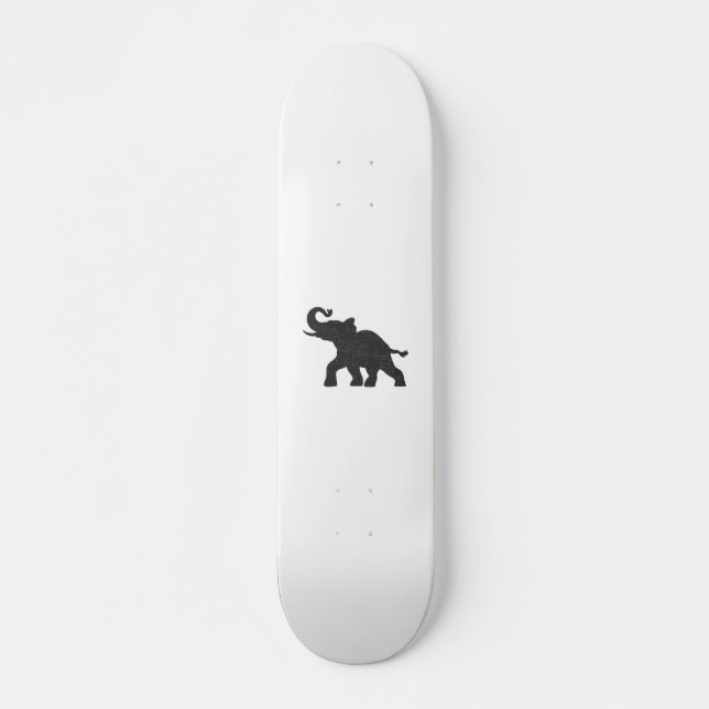 Skateboard Bebé Elefante corriendo silueta (Anverso )