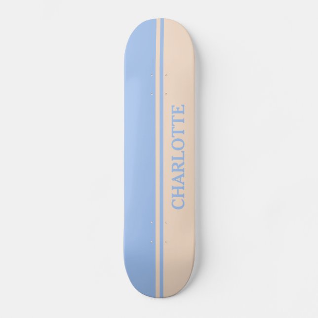 Skateboard Bebé rosa y azul (Anverso)