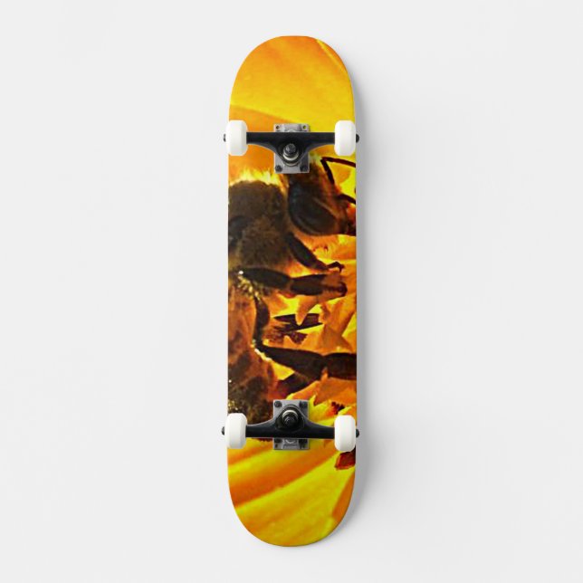 Skateboard Bee on the Flower (Anverso)