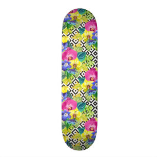 Skateboard Begonia y hojas de palma de la orquídea