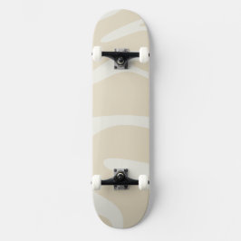 Skateboard Beige Cream Simple Organic Pattern
