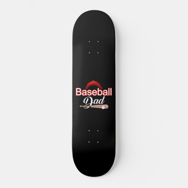 Skateboard Béisbol | Día de los Padres de Béisbol de Moda (Anverso)