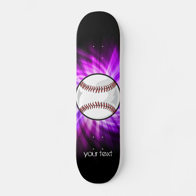 Skateboard Béisbol púrpura; Softball (Anverso)