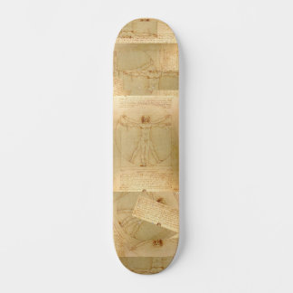 Skateboard Bella Artes Da Vinci dibujando a un hombre vitruvi