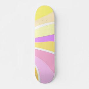 Skateboard bella pintura abstracta del sol