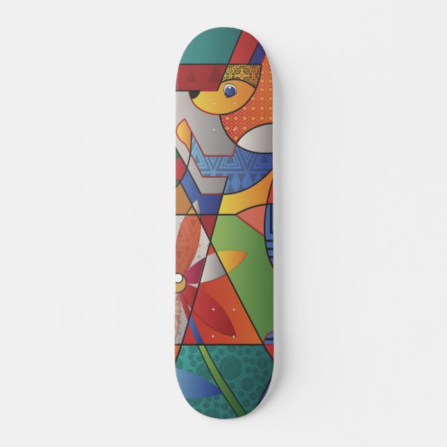 Skateboard Bella tabla de patinaje abstracta (Anverso )