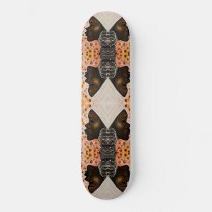 Skateboard Belleza africana - Pintura de acuarela - Arte afri