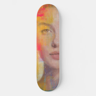 Skateboard Belleza artística con pinceladas audaces