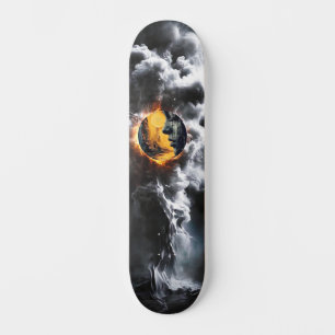 Skateboard Belleza dentro de la OSCURIDAD