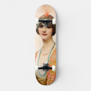 Skateboard Belleza en el traje oriental de William Wontner